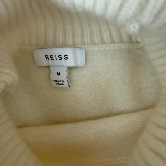 Reiss Ivory cashmere and wool turtleneck sweater - Picture 2 of 13